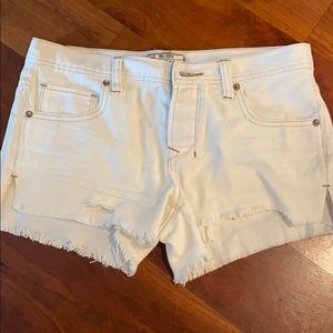 Free People white Jean shorts